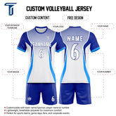 Custom Blue Gradient Armor Men's Volleyball Jersey Set